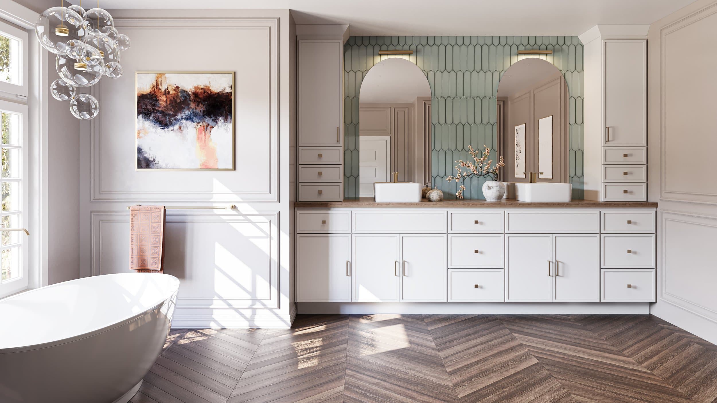 Oslo white vanity bathroom