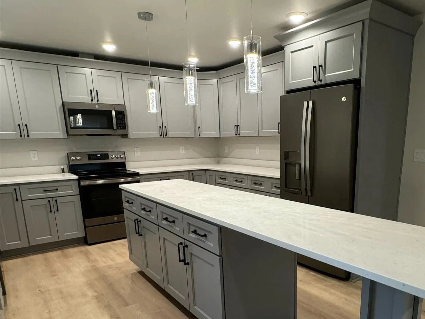 Light blue coastal kitchen remodel in Steilacoom