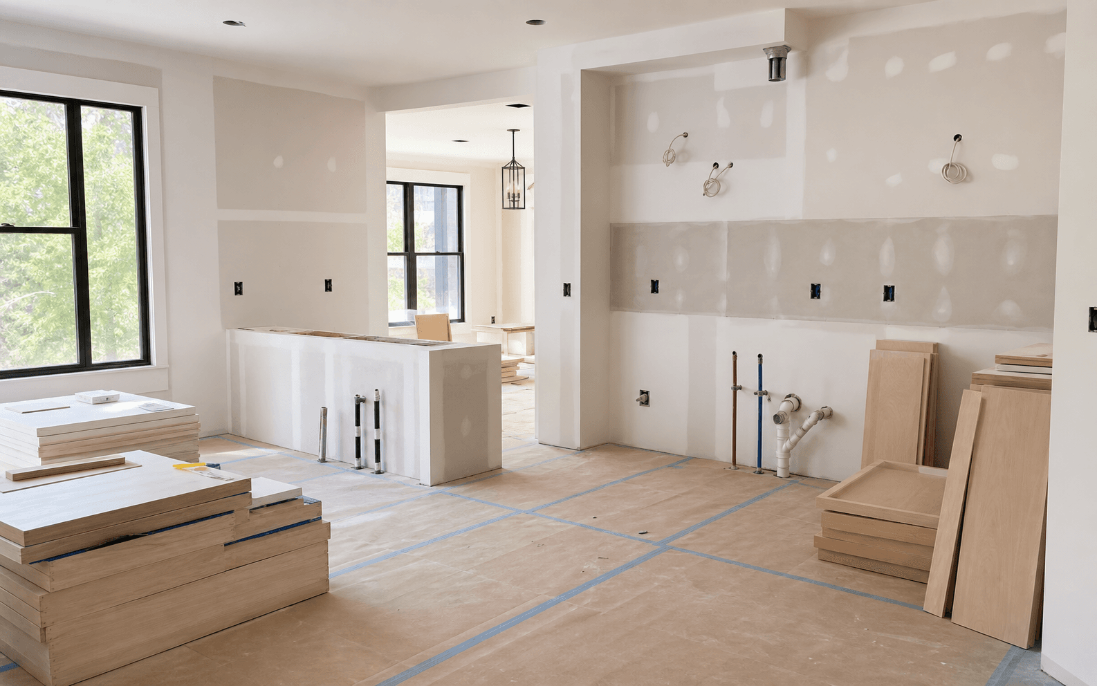 DAY 2 Prep & Repairs kitchen remodel timeline