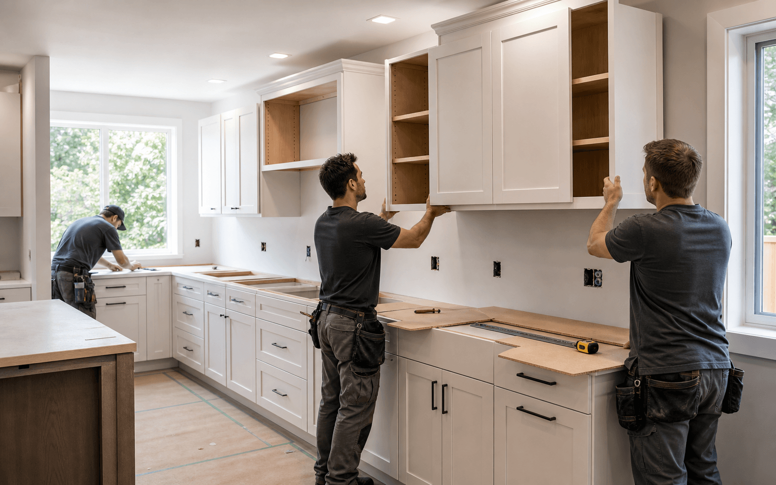 DAY 4 Uppers & Templates kitchen remodel timeline